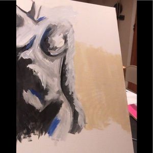 Black white and blue female form